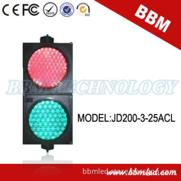 8" (200mm) Solar Warning Traffic Signal Light